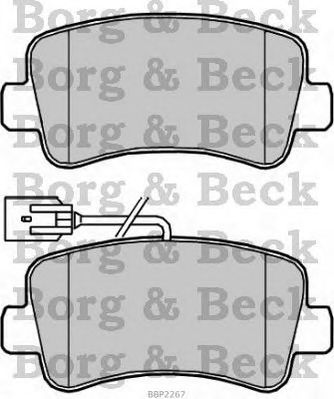 BORG & BECK bbp2267 -  Комплект тормозных колодок, дисковый тормоз